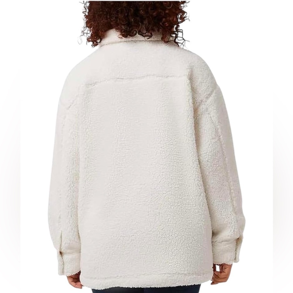 32 Degrees Heat Fleece Shacket XL/XXL Cream NWT Cozycore Minimalist Oversized - Picture 2 of 11